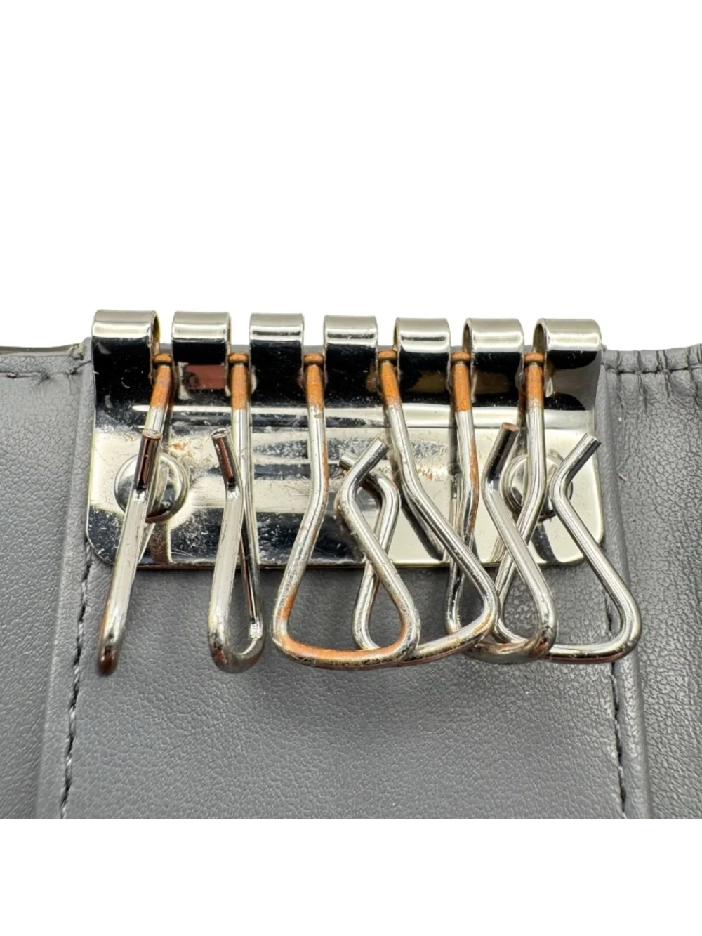 Michael Kors Key Case Holder MK 6 Hooks Organizer Wallet Travel Gift Gray Used